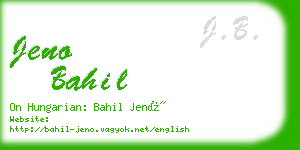 jeno bahil business card